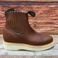 Men's Work Boots Light Pull On Leather Oil Resistant Ankle Boot Est. 315 Gold
