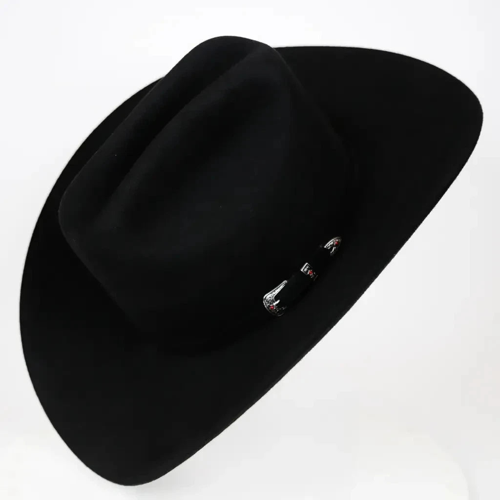 Texana White Diamonds 100X Sinaloa Style Western Cowboy Fur Felt Hat - Black