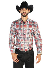 El General - Casual Long Sleeve Shirt - Red 43816