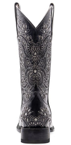 Women´s Silverton Celina All Leather Wide Square Toe Boots-Black