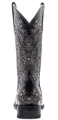 Women´s Silverton Celina All Leather Wide Square Toe Boots-Black