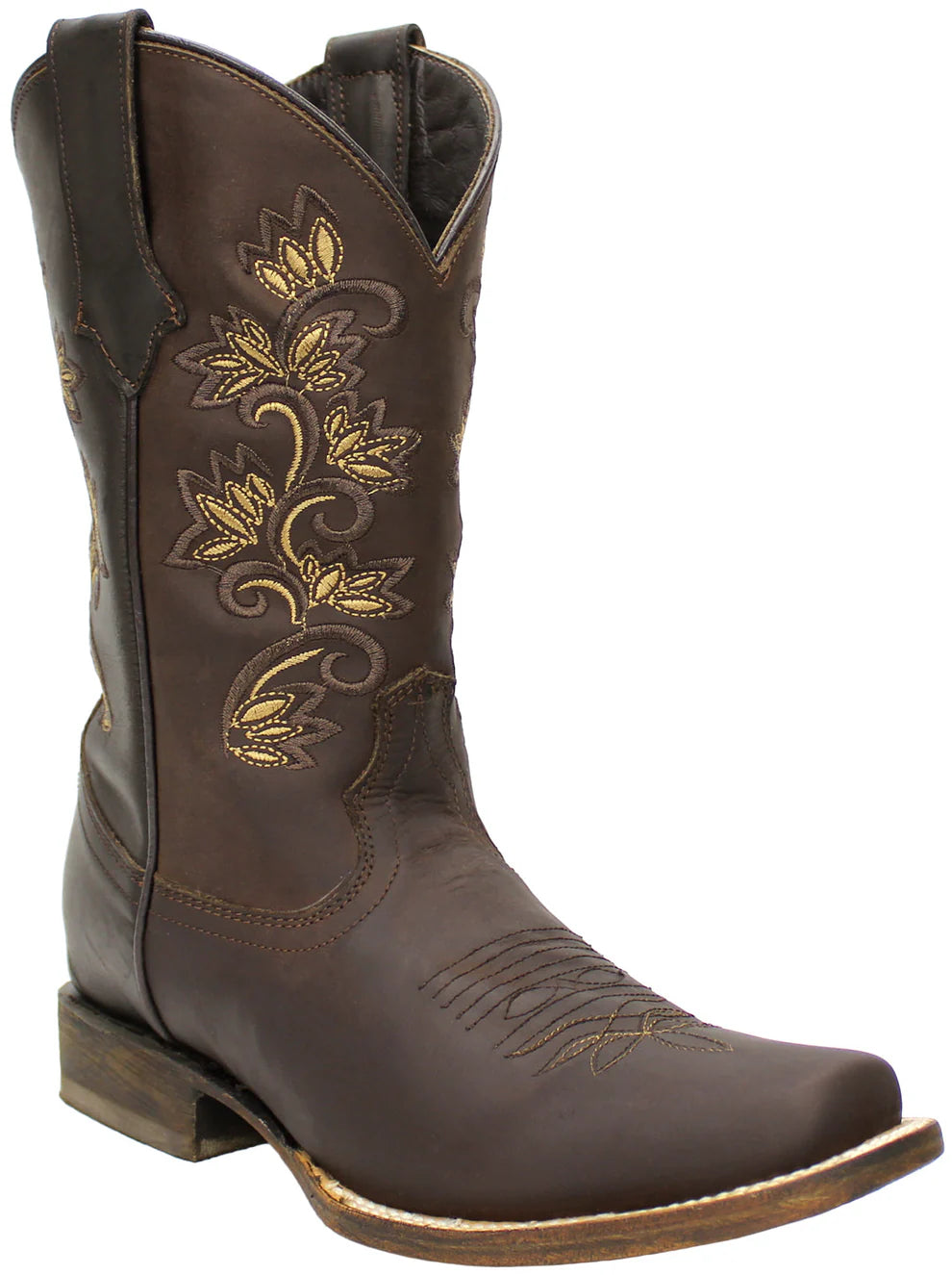 Women´s Silverton Amanda All Leather Square Toe Boots-Chocolate