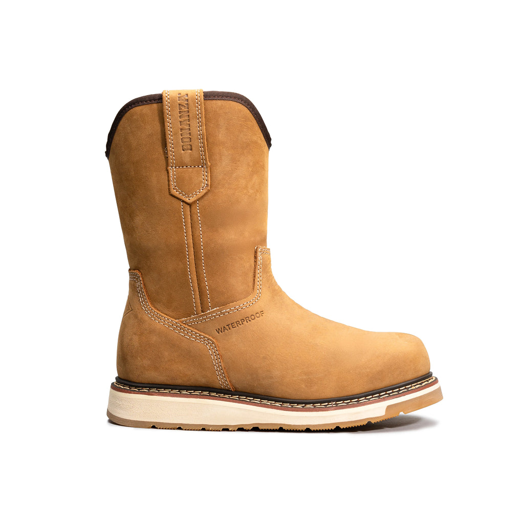Bonanza Highland Dual 10” Wellington Waterproof Work Boots – Tan