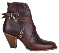 Women´s Silverton Baker All Leather Round Toe Short Boots-Shedron