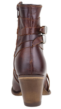 Women´s Silverton Baker All Leather Round Toe Short Boots-Shedron