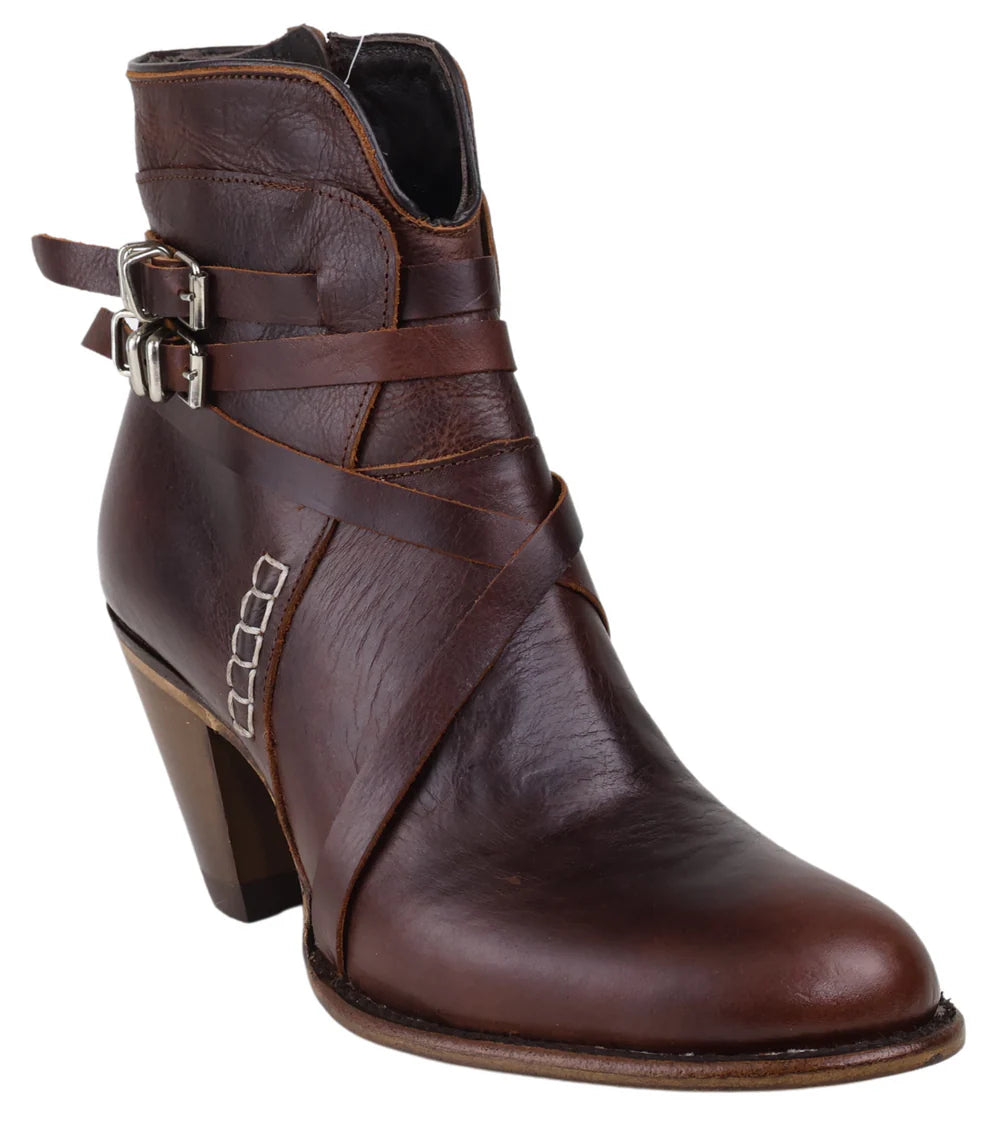 Women´s Silverton Baker All Leather Round Toe Short Boots-Shedron