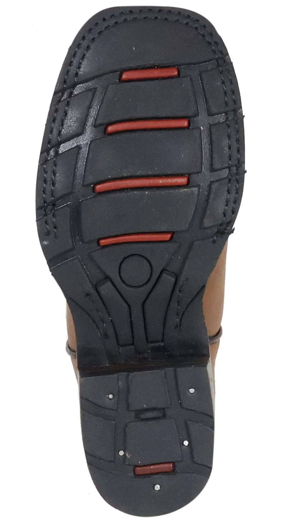 Silverton Kid's Patriot All Leather Wide Square Toe Boots-Tobacco