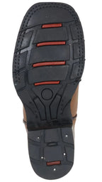 Silverton Kid's Patriot All Leather Wide Square Toe Boots-Tobacco