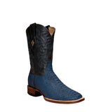 Red Diamonds Exotic Python Snakeskin Square Toe Cowboy Boots – Blue