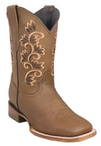 Women´s Silverton Amanda All Leather Wide Square Toe Boots-Tobacco