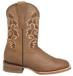 Women´s Silverton Amanda All Leather Wide Square Toe Boots-Tobacco