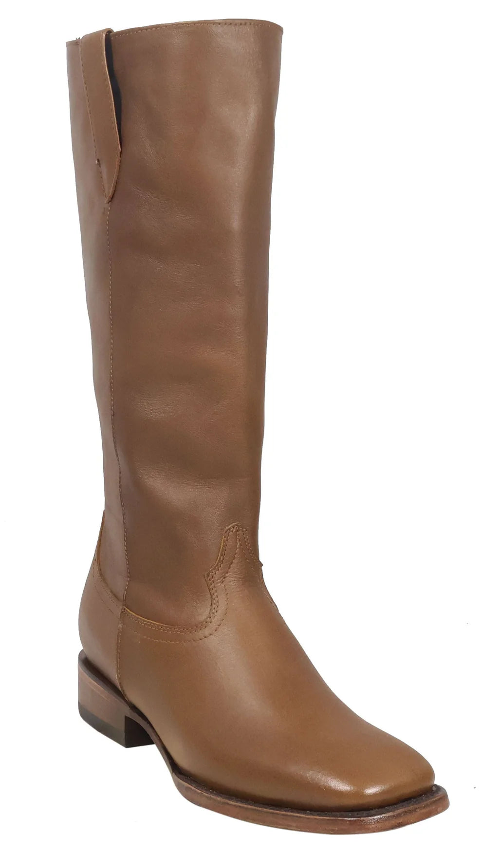 Women´s Silverton Eleanor All Leather Wide Square Toe Knee High Boots-Honey
