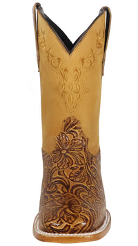 Women´s Silverton Miranda All Leather Wide Square Toe Boots-Honey