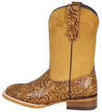 Women´s Silverton Miranda All Leather Wide Square Toe Boots-Honey