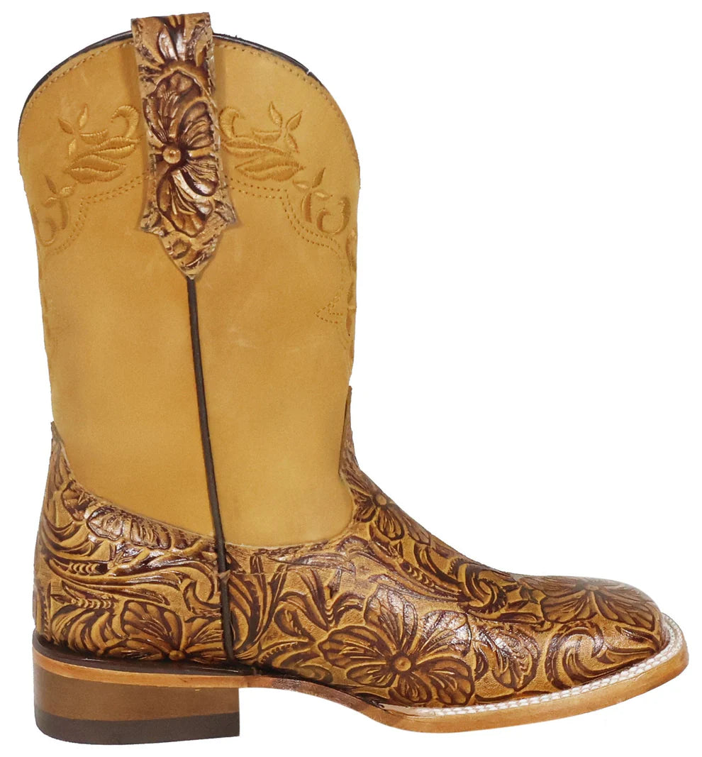Women´s Silverton Miranda All Leather Wide Square Toe Boots-Honey
