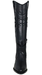 Women´s Silverton Nora All Leather Snip Toe Knee High Boots-Black