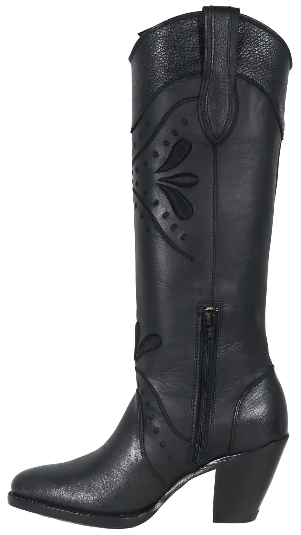 Women´s Silverton Nora All Leather Snip Toe Knee High Boots-Black