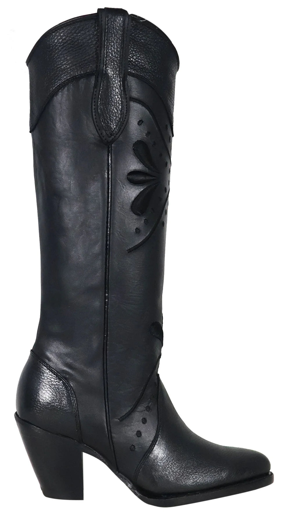 Women´s Silverton Nora All Leather Snip Toe Knee High Boots-Black