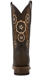 Women´s Silverton Linda All Leather Wide Square Toe Boots-Brown