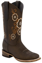 Women´s Silverton Linda All Leather Wide Square Toe Boots-Brown