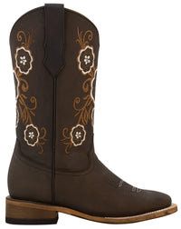 Women´s Silverton Linda All Leather Wide Square Toe Boots-Brown