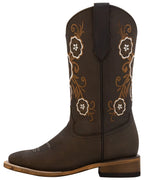 Women´s Silverton Linda All Leather Wide Square Toe Boots-Brown