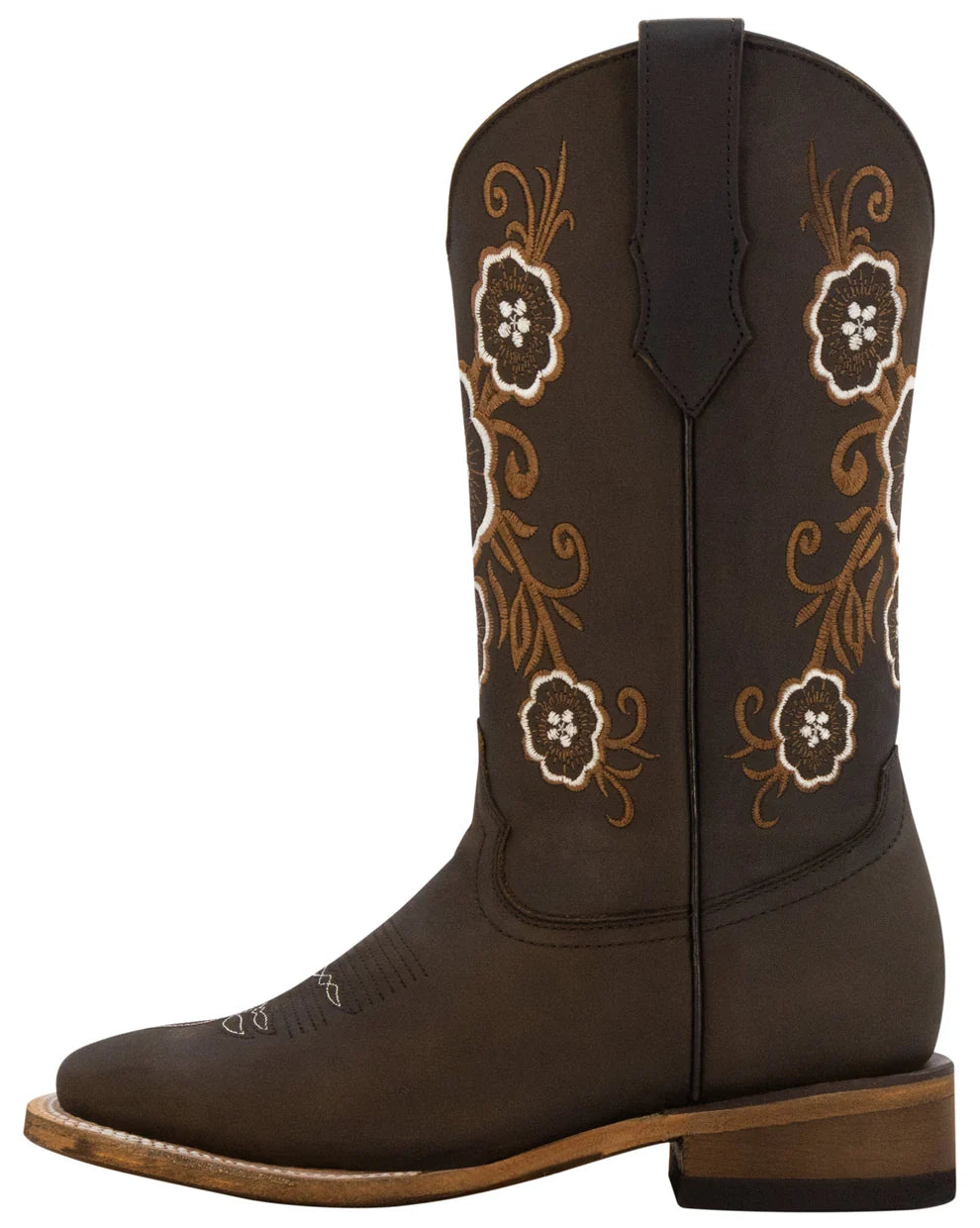 Women´s Silverton Linda All Leather Wide Square Toe Boots-Brown