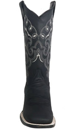 Women´s Silverton Sara All Leather Wide Square Toe Boots-Black