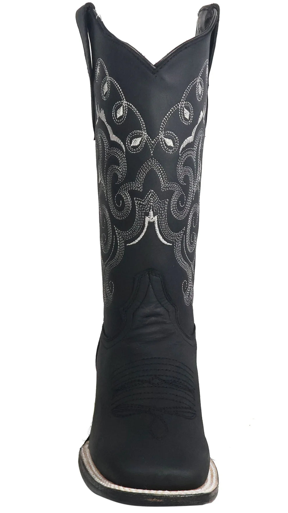 Women´s Silverton Sara All Leather Wide Square Toe Boots-Black