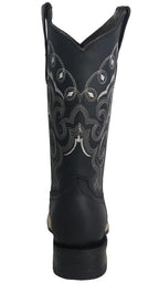 Women´s Silverton Sara All Leather Wide Square Toe Boots-Black