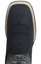 Women´s Silverton Sara All Leather Wide Square Toe Boots-Black