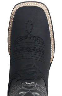 Women´s Silverton Sara All Leather Wide Square Toe Boots-Black