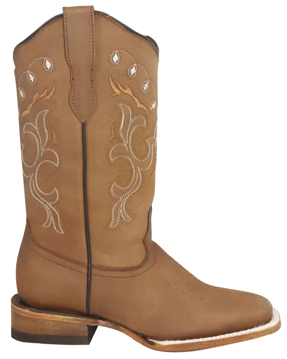Women´s Silverton Sara All Leather Wide Square Toe Boots-Tobacco