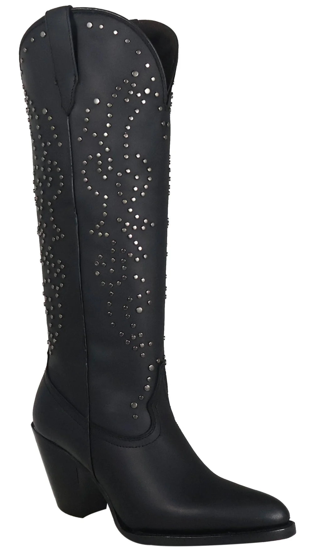 Women´s Silverton Taylor All Leather Snip Toe Knee High Boots-Black