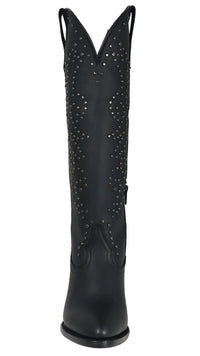 Women´s Silverton Taylor All Leather Snip Toe Knee High Boots-Black