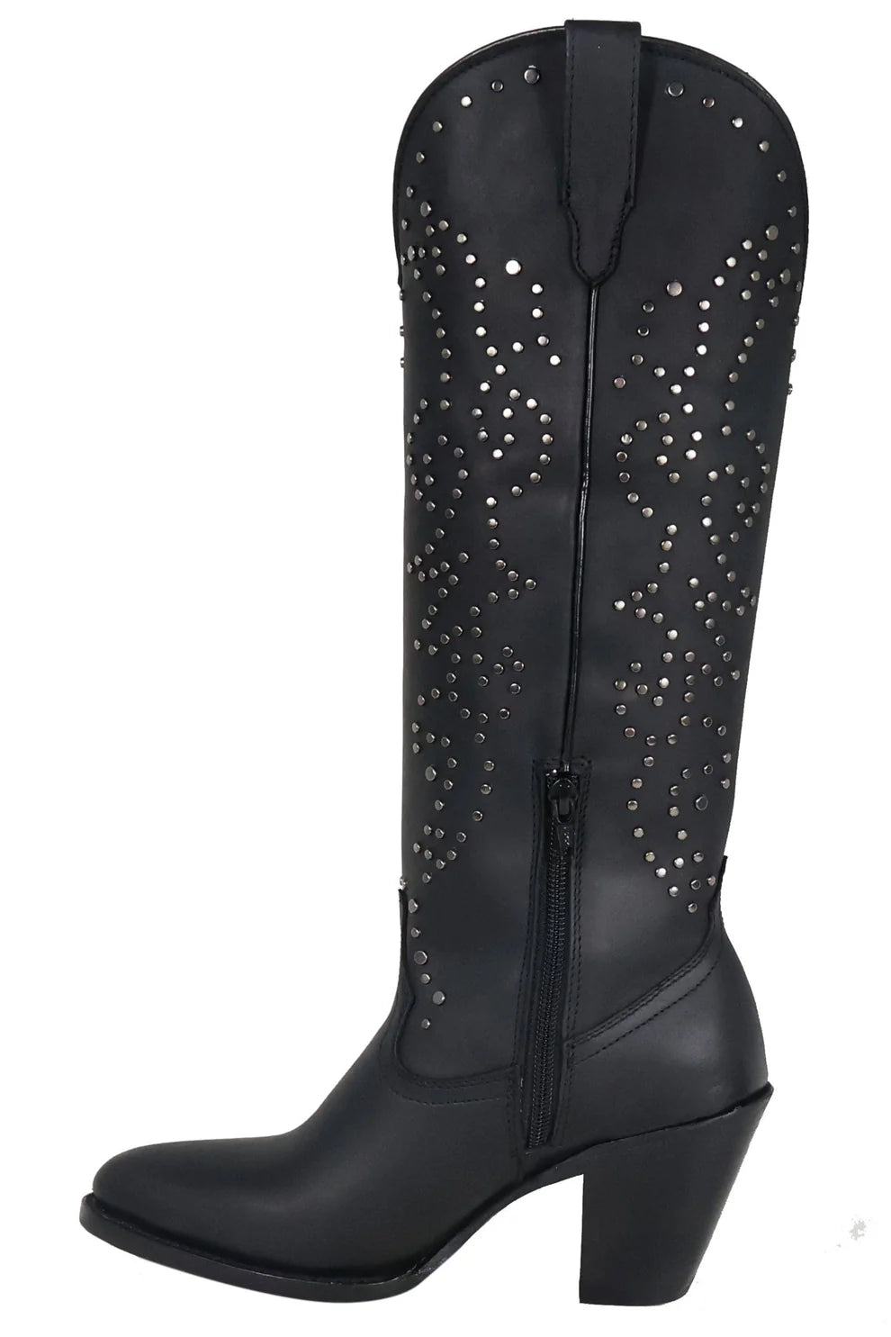 Women´s Silverton Taylor All Leather Snip Toe Knee High Boots-Black