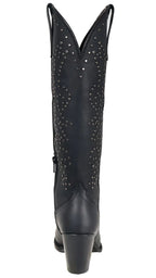 Women´s Silverton Taylor All Leather Snip Toe Knee High Boots-Black