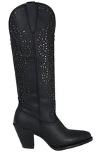 Women´s Silverton Taylor All Leather Snip Toe Knee High Boots-Black