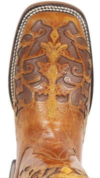Women´s Silverton Grace All Leather Wide Square Toe Boots-Cognac