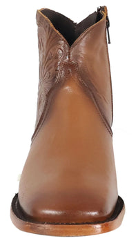 Women´s Silverton Nelly All Leather Wide Square Toe Short Boots-Honey