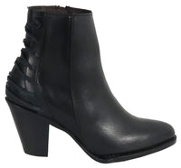 Women´s Silverton Walker All Leather Snip Toe Short Boots-Black