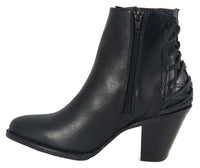 Women´s Silverton Walker All Leather Snip Toe Short Boots-Black