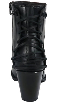Women´s Silverton Walker All Leather Snip Toe Short Boots-Black