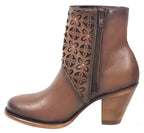 Women´s Silverton Reese All Leather Round Toe Short Boots-Brown