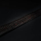 Python Snakeskin Print Western Belt with Removable Buckle - Black Cherry