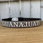 Laser Cut Leather Guanajuato Western Belt with Removable Buckle - Brown