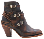 Women´s Silverton Cruce All Leather Round Toe Short Boots-Black/Brown