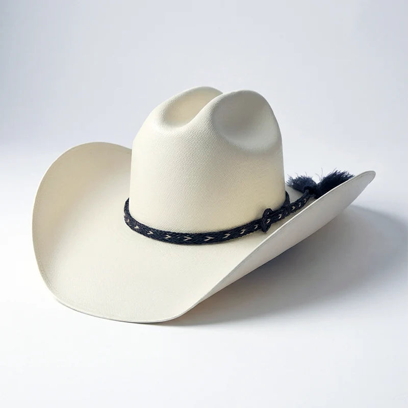 Cuernos Chuecos 100X Maverick Style Western Cowboy Shantung Straw Hat