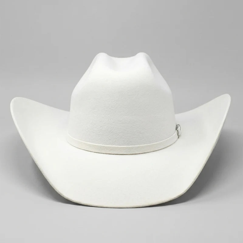 Texana Cuernos Chuecos 6X Oscar Style Western Cowboy Fur Felt Hat - White