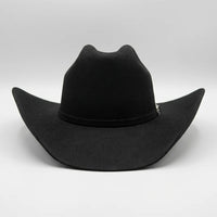 Texana Cuernos Chuecos 6X Oscar Style Western Cowboy Fur Felt Hat - Black